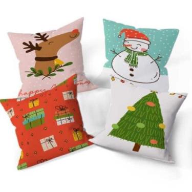 Imagem de Kit 4 Capas de Almofadas Natalinas Decoração - Gabi Flor Confecções, N