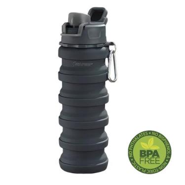 Imagem de Garrafa Silicone Gold Sports Walk Retrátil Dobrável Portátil 500ml -BP