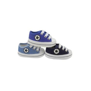 Imagem de Kit Com 3 Pares Sapatinho De Bebe Recém Nascido Direto Da Fabrica - DR
