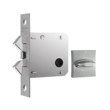 Imagem de Fechadura Porta De Correr Wc 1006 Inox Escovado Ros.quadrada - Stam