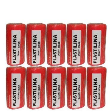 Imagem de Massa De Modelar Plastilina Vermelha Terracota 5 Kg (10 Un) - Redeleas