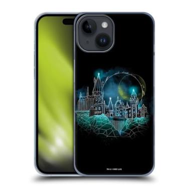 Imagem de Head Case Designs Capa rígida oficialmente licenciada Harry Potter Hogwarts Relíquias da Morte XVIII compatível com Apple iPhone 15