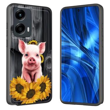 Imagem de JHYYTUJTYP Capa para Moto G Stylus 5G 2024, [Teste de queda de grau militar] Capa protetora resistente à prova de choque resistente para Motorola Moto G Stylus 5G 2024 de 6,5 polegadas, porco e