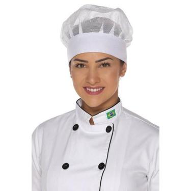 Imagem de Touca cozinheiro(a) em rede - Demorgan Uniformes, Branco, UN