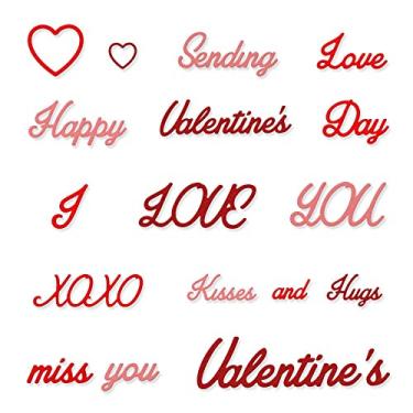 Imagem de Metal Dia dos Namorados Palavras de Amor Cortando Palavras Palavras Letras Gravação Estêncil Cortes para Fazer Cartões, Scrapbook, Papel, Artesanato, Álbum, Selos, DIY Decoração de Dia dos Namorados