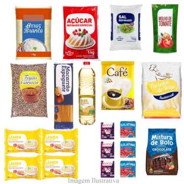 Imagem de Cesta Básica de Alimentos Completa - 20 Itens - São Rubens