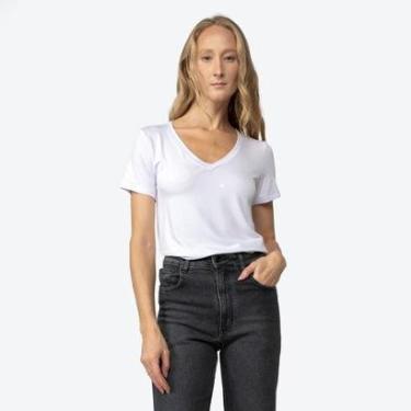 Imagem de Tech T-Shirt Modal V Premium Feminina | Basico.com-Feminino