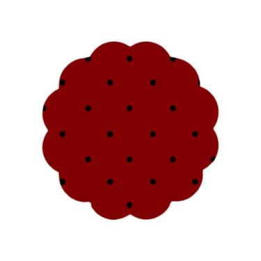 Imagem de Fundo para Docinhos Vermelho com Preto Poá - 9cm - Curifest