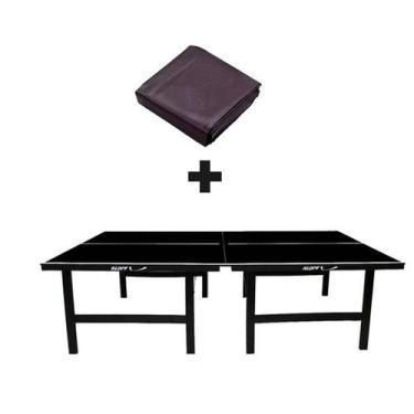 Imagem de MESA DE PING PONG COR PRETA MDP 15mm KLOPF 1010 + Capa para mesa Abert