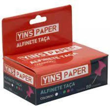 Imagem de Alfinete 50 pecas taca colorido yins paper - Yin's Paper