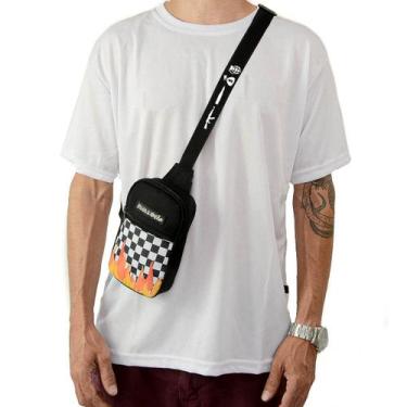 Imagem de Shoulder Bag Mini Bolsa Lateral Pega a Visão Xadrez Fogo, Único, Preto