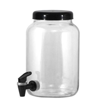 Imagem de Suco Suqueira 3,2L Vidro Multiuso Torneira Cromo Tampa Preta - Gastrob