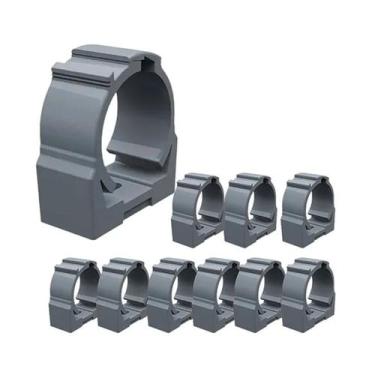 Imagem de Kit 10 Abraçadeira Grampo Click 1 Eletroduto Condulete Cinza - Masster