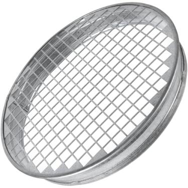 Imagem de ECOPRO VENT Tampa de extremidade de decolagem de dutos galvanizados de 20 cm com tela protetora de malha metálica - conexão macho. Plugue de ventilação de tubo redondo. Instalação fácil de encaixe de