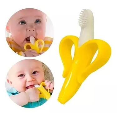 Imagem de Mordedor para Bebê De Silicone Bananinha Banana massageador de gengiva