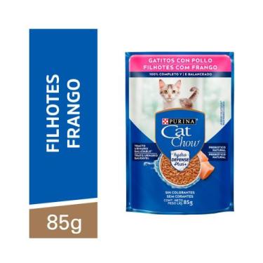 Imagem de Ração Úmida Cat Chow para Gatos Filhotes Sabor Frango 85g - Purina