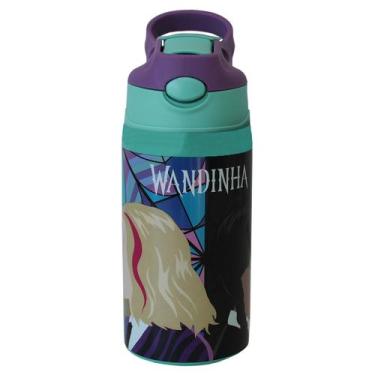Imagem de Garrafa Escolar Infantil de Inox 500ml Wandinha - Luxcel