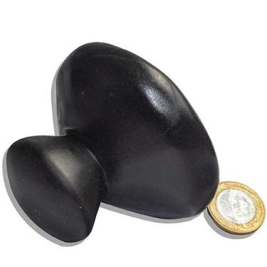 Imagem de Pinda Basalto Pra Massagem Pedra Vulcânica 8cm 450g Classe B - Cristai