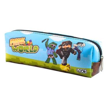 Imagem de Estojo Escolar Infantil Masculino Simples 1 Divisória Estampado - Look