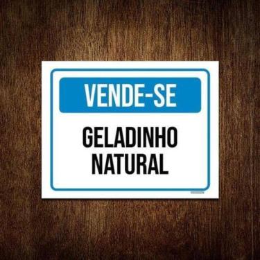 Imagem de Kit 5 Placas Sinalização Vende-Se Geladinho Natural