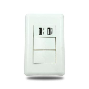 Imagem de Tomada USB Dupla 5V Bivolt 10A - Carregue seus dispositivos com pratic