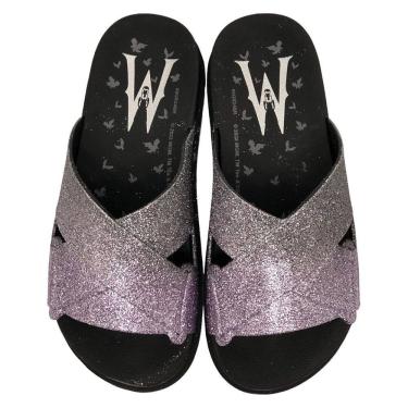 Imagem de Chinelo Infantil Menina Slide Wandinha Dark Shine Grendene