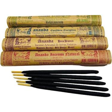 Imagem de Incenso Natural Ananda Linha Tradicional - Kit com 4 Aromas - Loja da 
