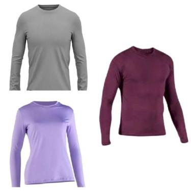 Imagem de Kit 3 Camisas Uv +50 Manga Longa Slim - Proteção Solar - Segunda Pele 