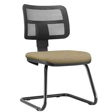 Imagem de Cadeira de Escritório Recepção Fixa Zip L02 Suede Bege - Lyam Decor