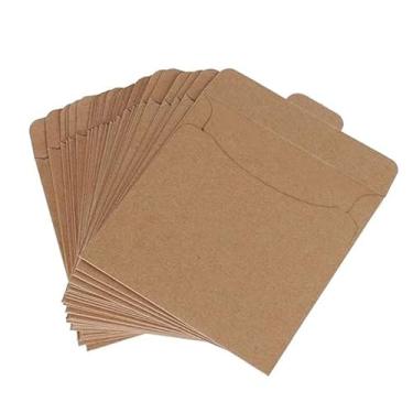 Imagem de Mydio Pacote com 50 envelopes de papel Kraft para DVD de papelão com mangas de CD