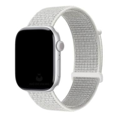 Imagem de Pulseira Nylon Loop Esportiva, compatível com Apple Watch (Branca, 42/44/45)