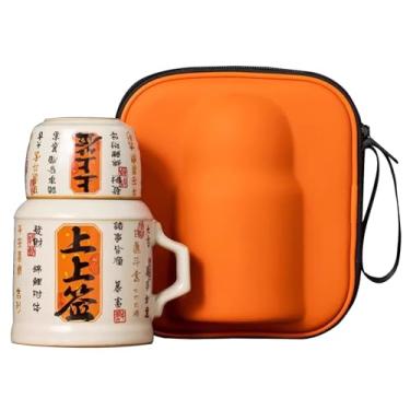 Imagem de Xícara De Chá De Cerâmica Grossa, Bule De Chá E Caneca Com Rolha De Garrafa De Cortiça, Conjunto Pequeno De Bule De Chá Fácil De Limpar(Style2)