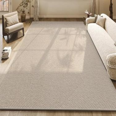 Imagem de Tapete listrado artístico bege creme linha geométrica tapetes sala de estar luxo decorativo tapetes quarto tapete, YHT010,2,C,300x400CM