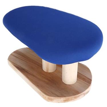 Imagem de Tábua de Passar Roupa de Madeira, Capa de Algodão Resistente Ao Calor Com Borda Elástica, Mini Tábua de Passar Roupa para Sutiãs, Camisas, Golas, Punhos, Chapéus, (Banqueta