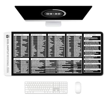 Imagem de Auhoahsil Tapete de mouse Excel, tapete de mesa grande para folha de referências Excel, tapete de mouse estendido para computador GG, tapete de mesa de escritório para laptop e teclado, borracha