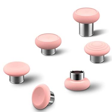Imagem de EASEGMER Replacement Thumb sticks for Xbox One Elite Controller, 6 in 1 Original metal Magneti Swap Joysticks Set, Repair Tool Accessories Kit for Xbox Elite Controller Series 2 Model 1797(Coral)