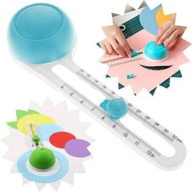 Imagem de Cortador Circular Compasso 360 Graus Recorte Circulo Papel Plastico Fi