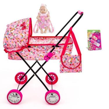 Imagem de Carrinho de Boneca Veneza 79 CM ALT Bebe Reborn Milan Luxo - Sag Toys,