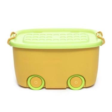 Imagem de Caixa Coleção Soft Neon Pequena Plástica com Alça e Tampa - Momis Peti