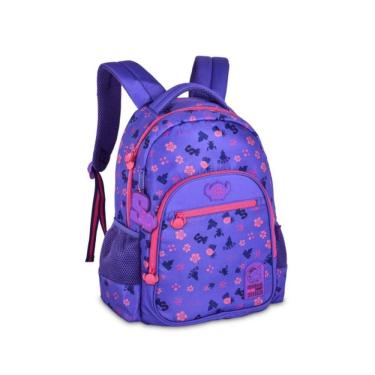 Imagem de Mochila Stitch De Costas Lilás Oficial Tsum Tsum Disney
