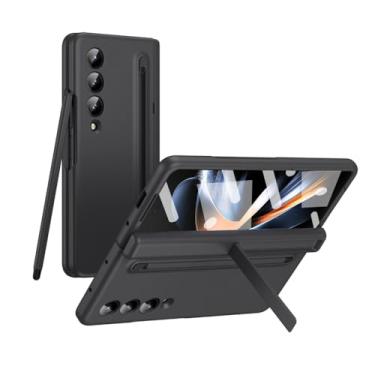 Imagem de Para Samsung Galaxy Z Fold 3 4 5 Case Protetor de tela com dobradiça com suporte para caneta Stylus Capa anti-queda para Z FOLD4 Fold5 fold3, preto, para Z Fold 5