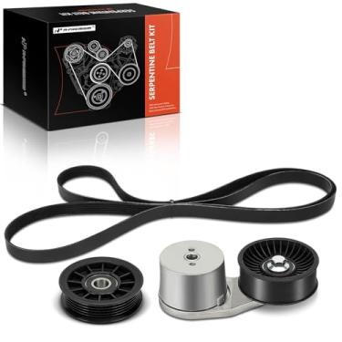 Imagem de A-Premium Kit de correia de transmissão serpentina do motor compatível com carros Chevrolet e GMC - C3500/G30/K3500/G3500 1988-1989, R2500 Suburban 1989-7.4L
