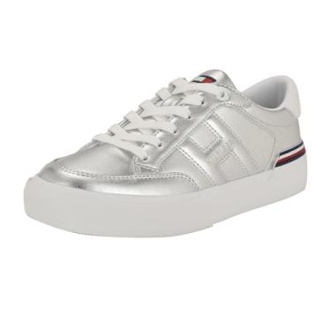 Imagem de Tommy Hilfiger Tênis feminino Keziah, Prata 040, 35