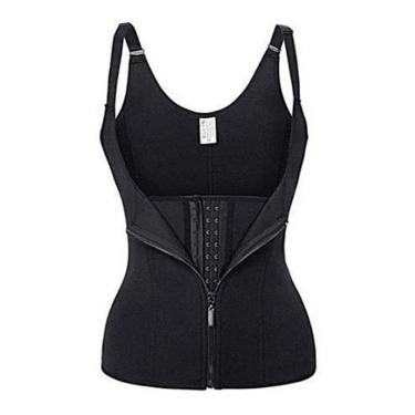 Imagem de Cinta Modeladora Dupla Compressão Redutor Ziper Preto M