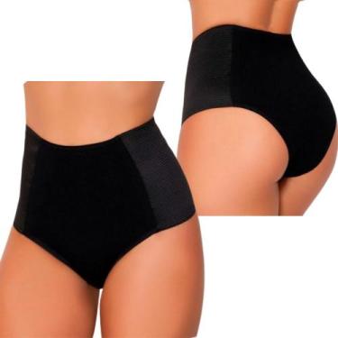 Imagem de Kit 2 Calcinha Cinta Modeladora Suplex Feminino Alta Compressão Pós Pa
