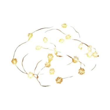 Imagem de Luzes de Corda LED com 20 LEDs - 2m - Papai Noel e Floco de Neve - Dec