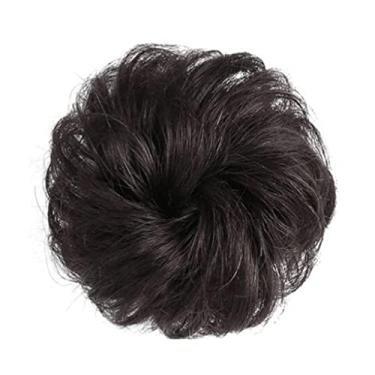 Imagem de Lindo Peruca de Cabelo Humano para Mulheres Coque Extensão Curly Coque Desarrumado Scrunchie Rabo de Cavalo Extensões de Cabelo Peruca Elástico Scrunchies Peruca Ajustável