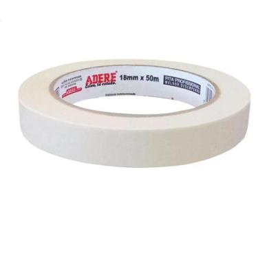 Imagem de Fita Crepe Uso Geral 50 metros COR: BRANCA - ADERE, 18mm