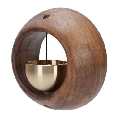 Imagem de ShopKeepers Bell, Belável Som de Porta de Madeira Magnética da Campainha de Madeira Com Fita Dupla, Sino de Decorativo para Casa, Apartamento e Uso de Geladeira