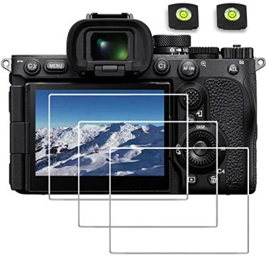 Imagem de debous Protetor de tela A7R5 para câmera Sony Alpha 7R V A7RV A7R V (apenas) capa protetora rígida de vidro temperado antirriscos (pacote com 3) inclui 2 capas de nível hot show